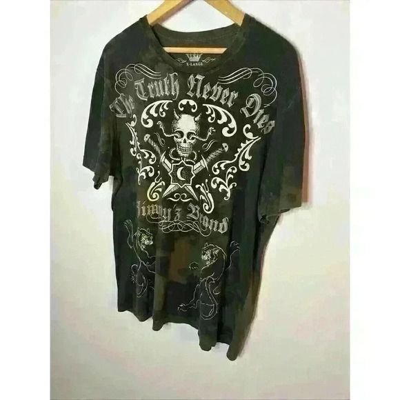 Jimmy Z Graphic T Shirt Mens XL Single Stitch Skate Goth Grunge‎ 90s Y2K Vintage - Picture 3 of 6
